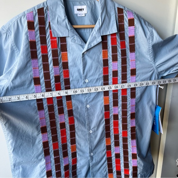 Obey Organic Cotton Short Sleeve Shirt BNWT Brand New size L - Picture 9 of 11